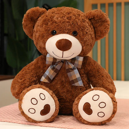 Giant Teddy Bear Plush Doll With Bow, 4 Sizes