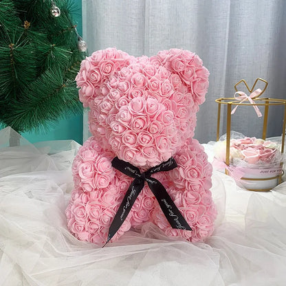 25Cm Foam Rose Bear Romantic Gift Party Decoration