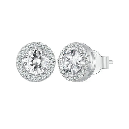 Valentines Gifts For Her Heart Zircon Stud Earrings 925 Silver