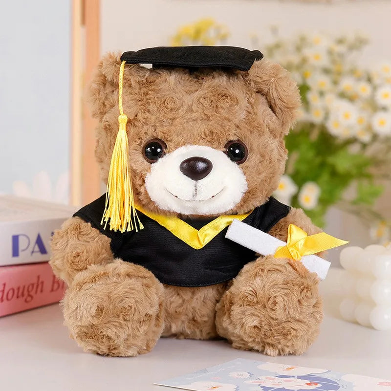 25Cm Christmas Teddy Bear Plush Doll Graduation Gift