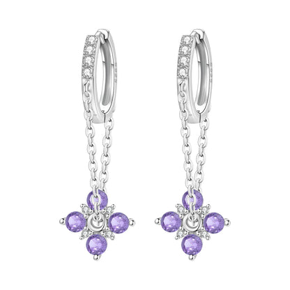 Valentines Gifts For Her 925 Silver Heart Wing Drop Earrings