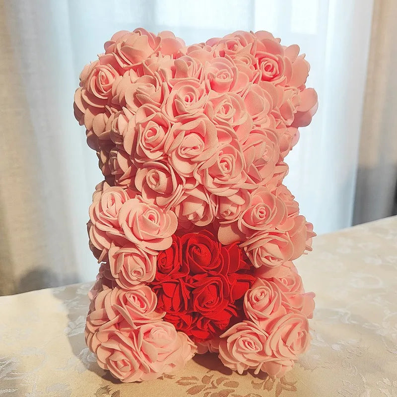 25Cm Foam Rose Bear Romantic Gift Party Decoration