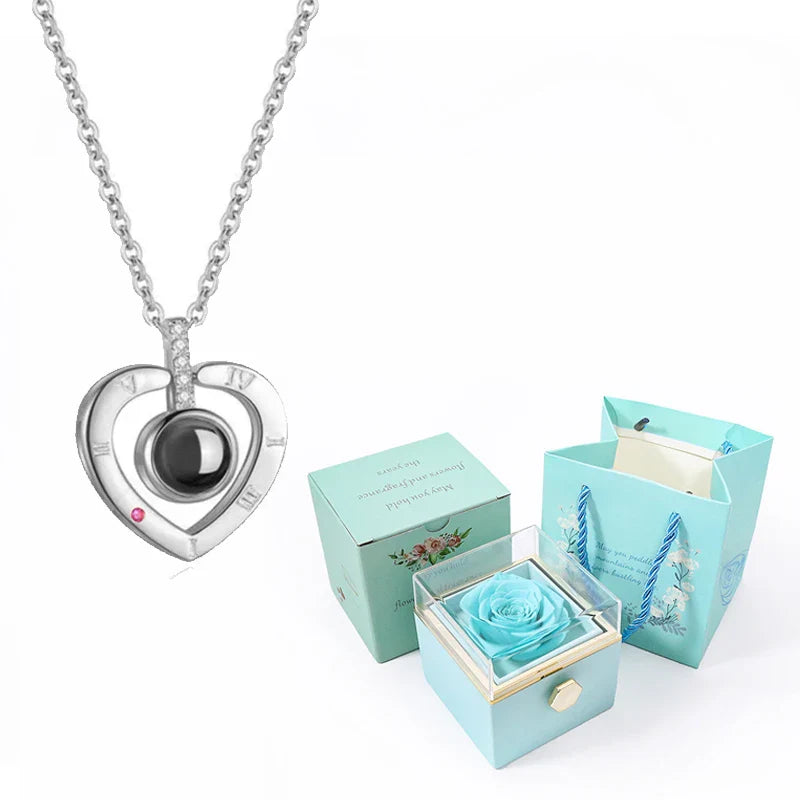 100 Languages I Love You Projection Necklace Valentine'S Day Gift Set
