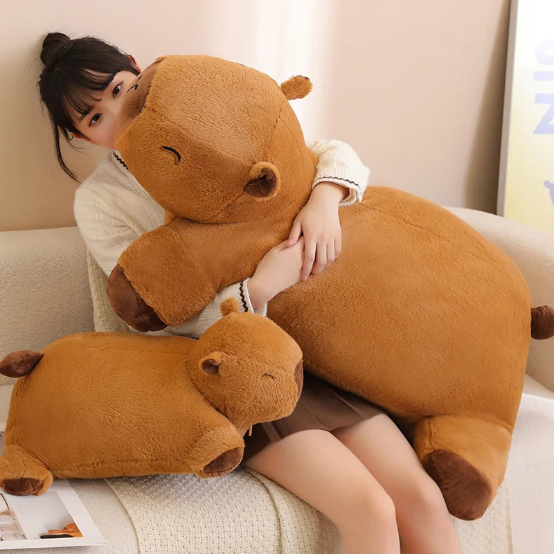 Giant Teddy Bear Kawaii Capybara Plush Floor Mat Carpet