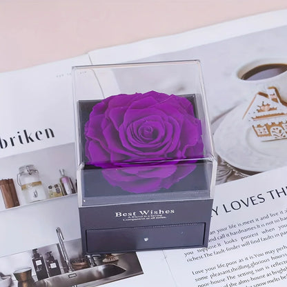 Luxury Soap Rose Gift Box With Mom Heart Necklace Valentine'S Day