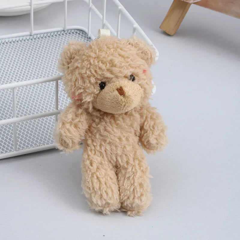 12Cm Cute Blush Teddy Bear Bunny Plush Keychain Pendant