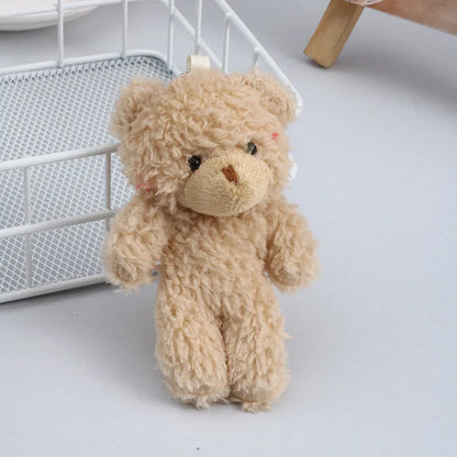 12Cm Cute Blush Teddy Bear Bunny Plush Keychain Pendant