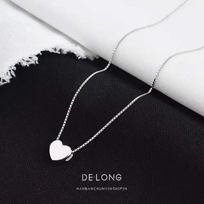 925 Sterling Silver Heart Pendant Necklace Valentine'S Day Gift