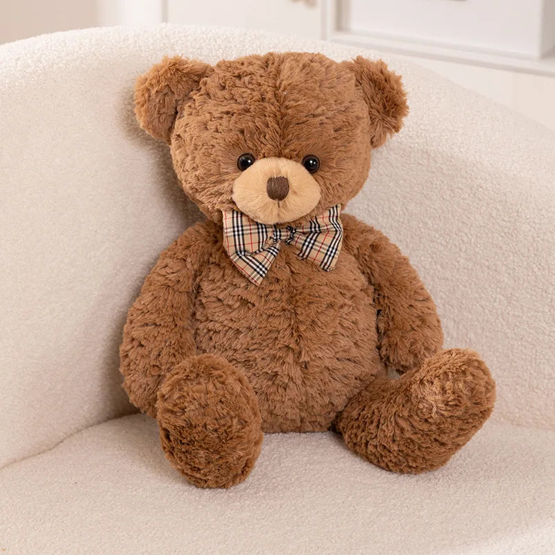 Giant Teddy Bear Plush Brown Hug Pillow With Bow