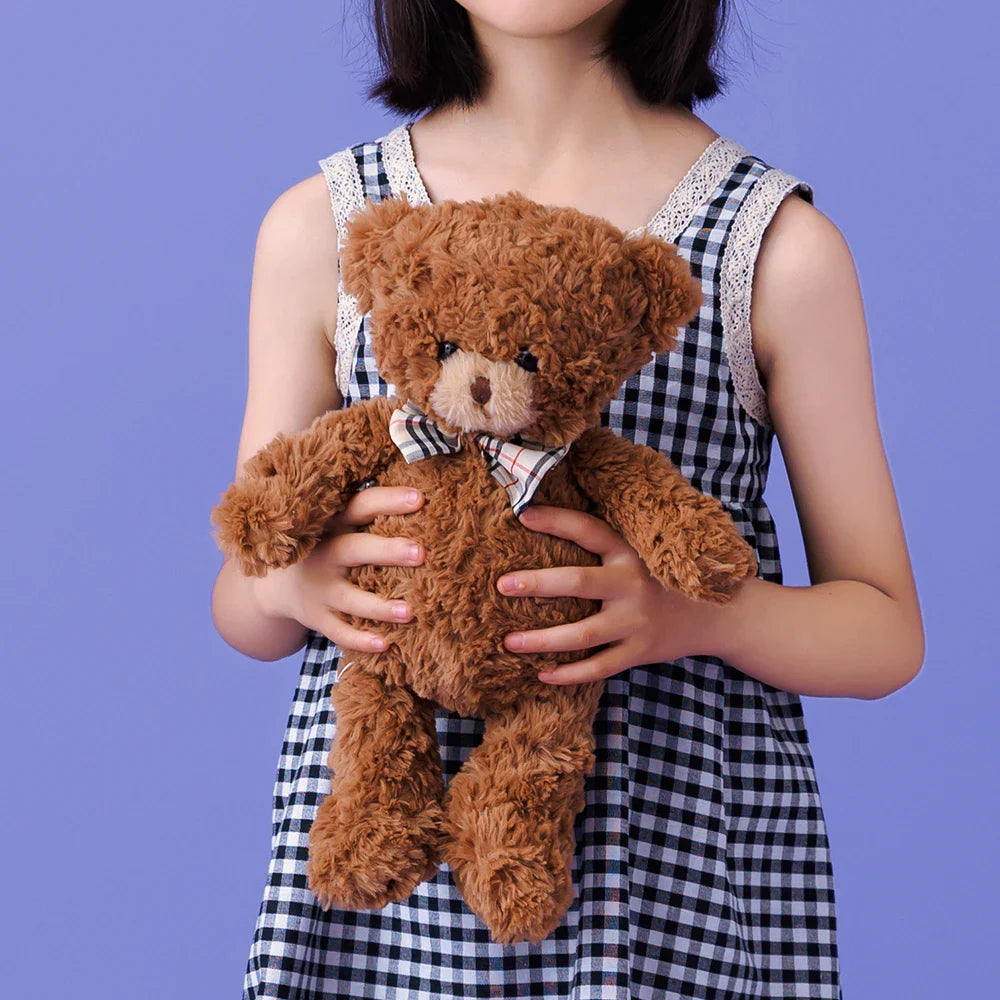 Giant Teddy Bear Plush Brown Hug Pillow With Bow