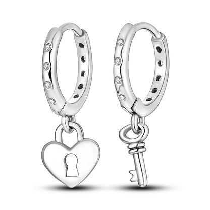 Valentines Gifts For Her Silver Plated Heart Hoop Earrings