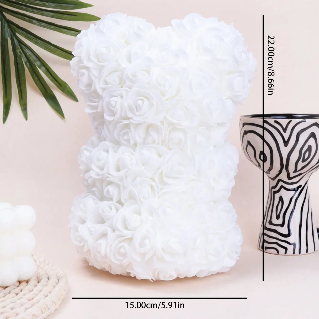 Foam Rose Bear Bouquet For Celebrations And Home Décor