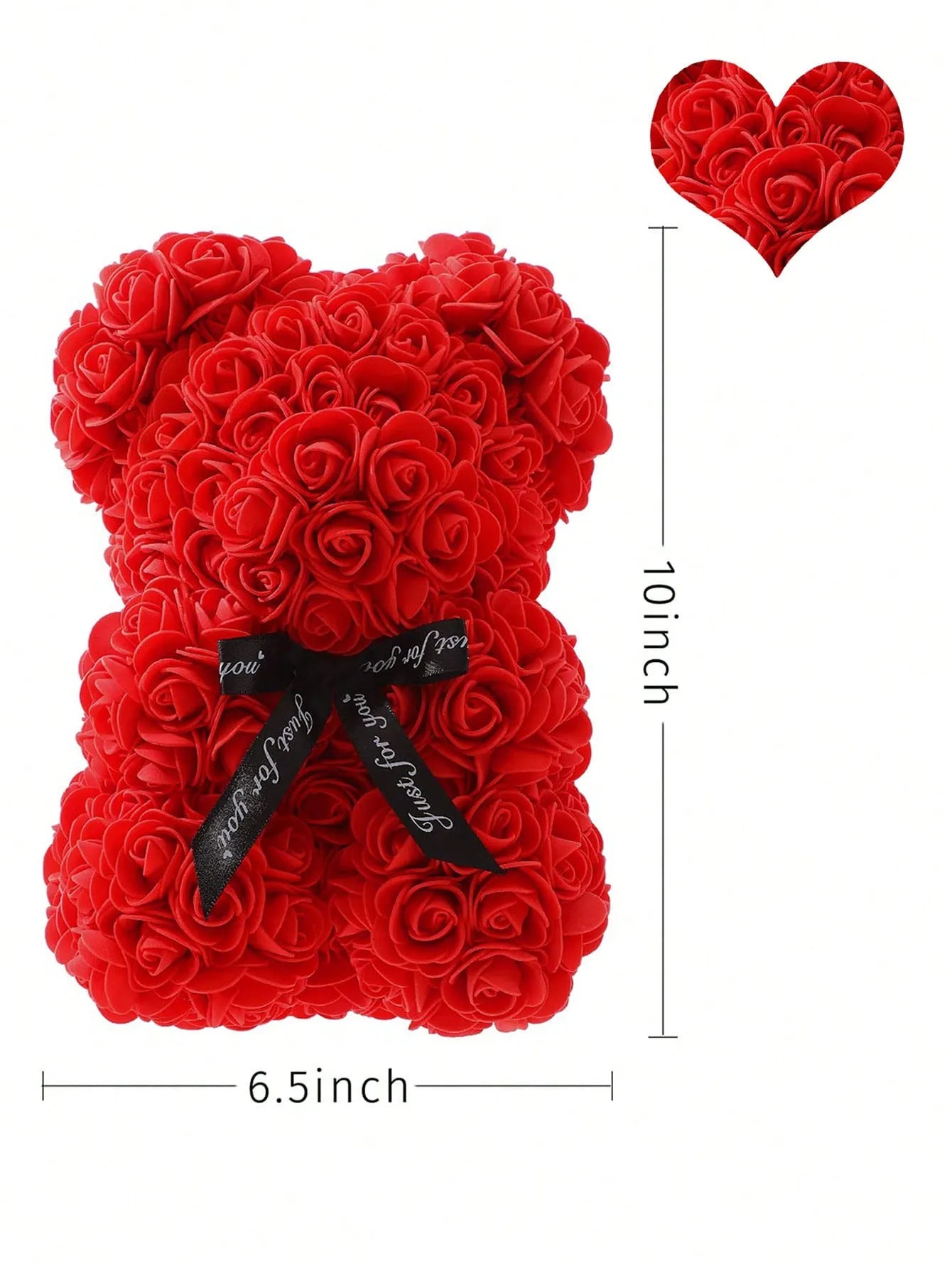 25Cm Artificial Rose Bear Eternal Rose Teddy Gift Decoration