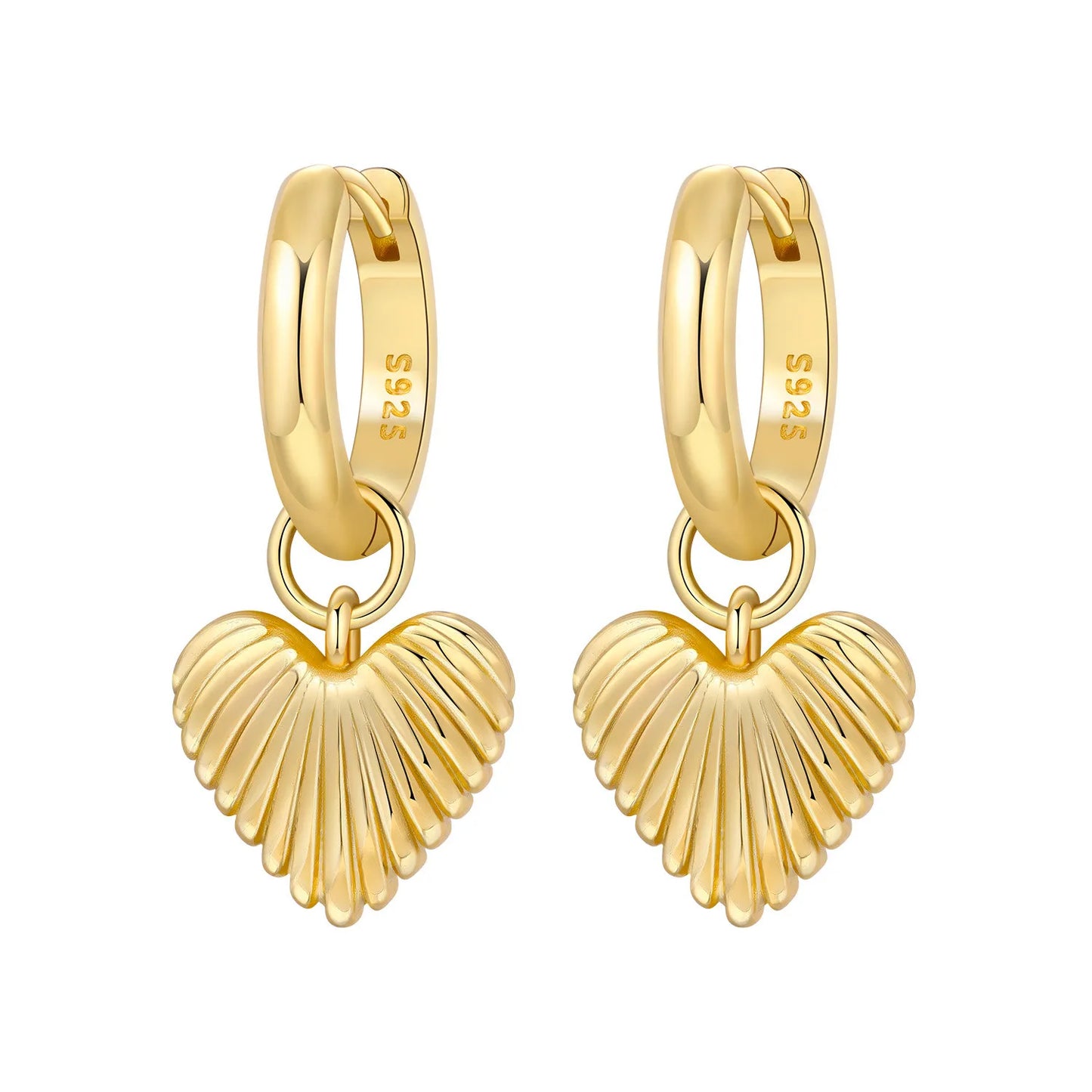 Valentines Gifts For Her 925 Silver Wing Heart Drop Earrings