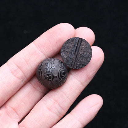 Valentines Gifts For Him Ebony Beaded Buddhist Mantra Bracelet 20Mm