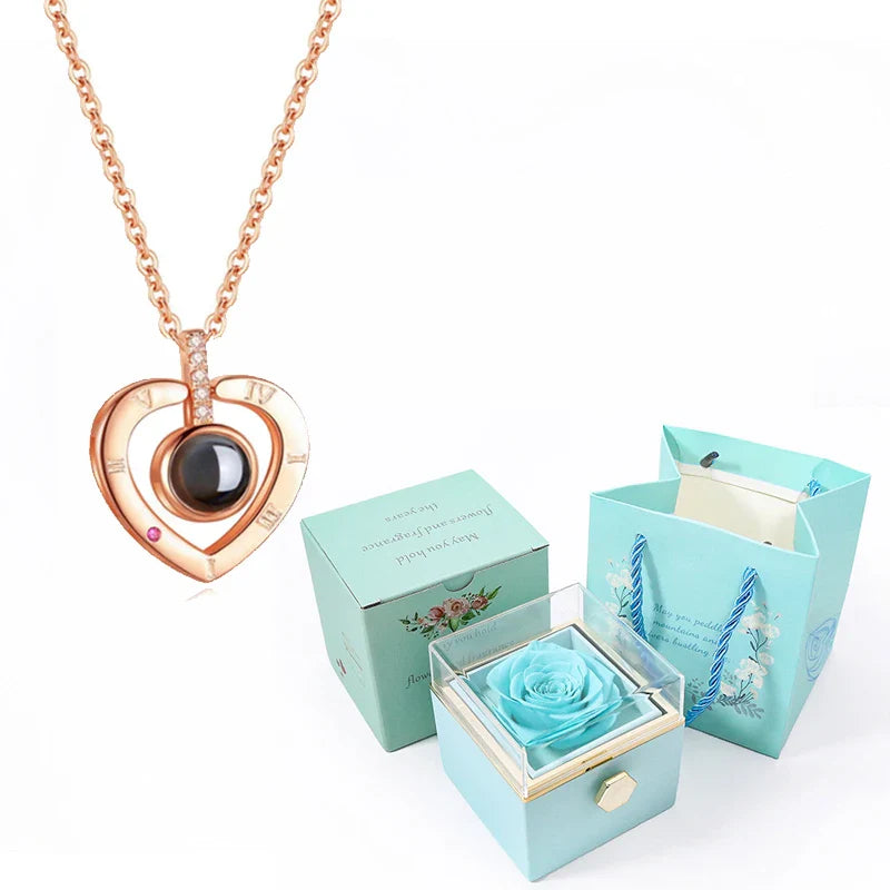 100 Languages I Love You Projection Necklace Valentine'S Day Gift Set