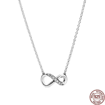 925 Sterling Silver Heart Bowknot Pendant Necklace Valentine'S Day