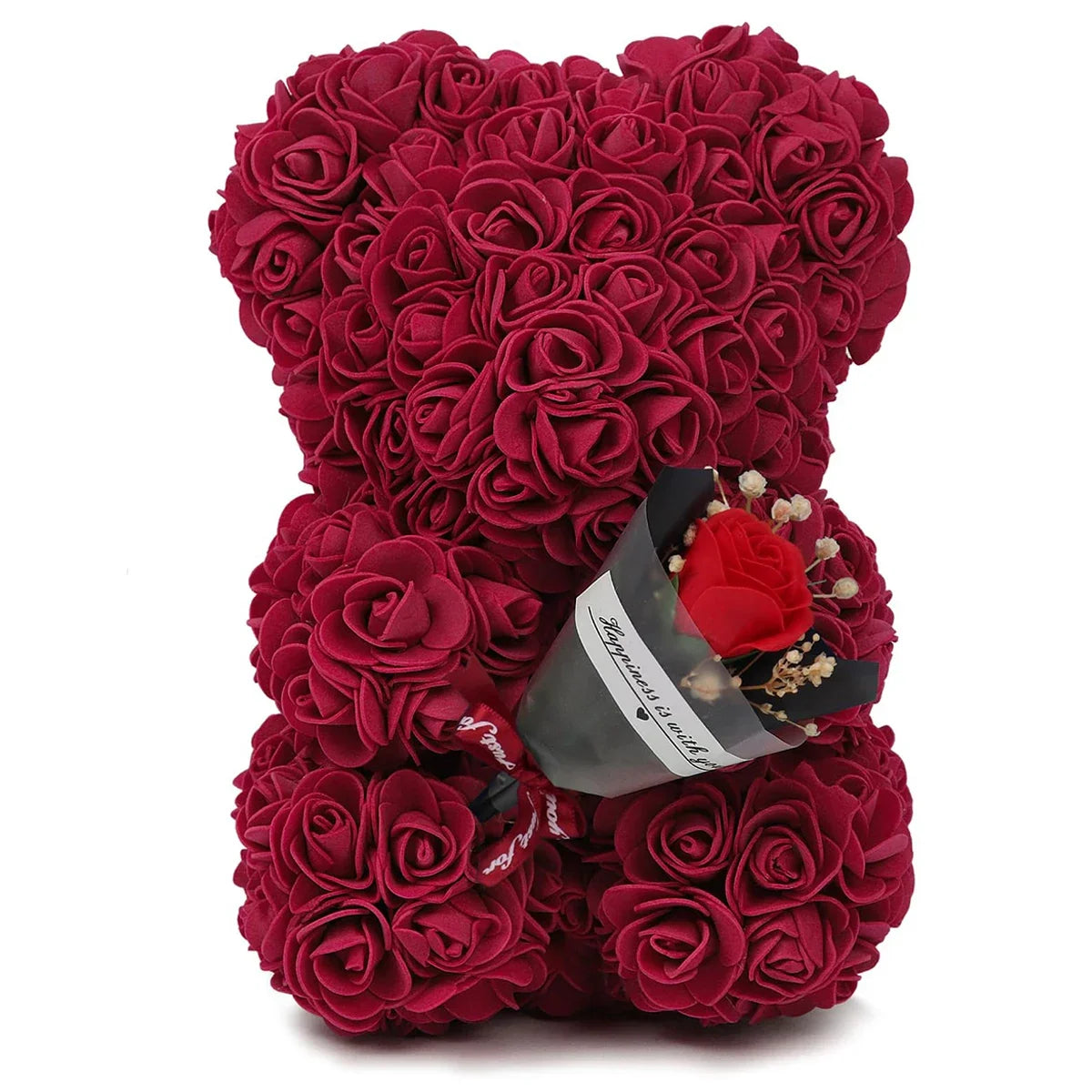 25Cm Artificial Rose Bear Eternal Rose Teddy Gift Decoration