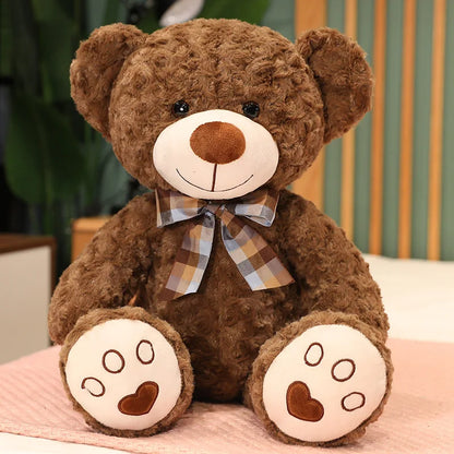 Giant Teddy Bear Plush Doll With Bow, 4 Sizes