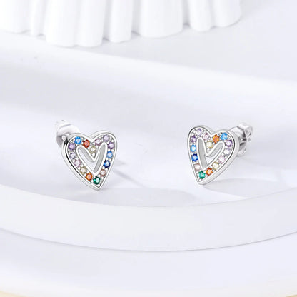 Valentines Gifts For Her Silver Plated Heart Hoop Earrings