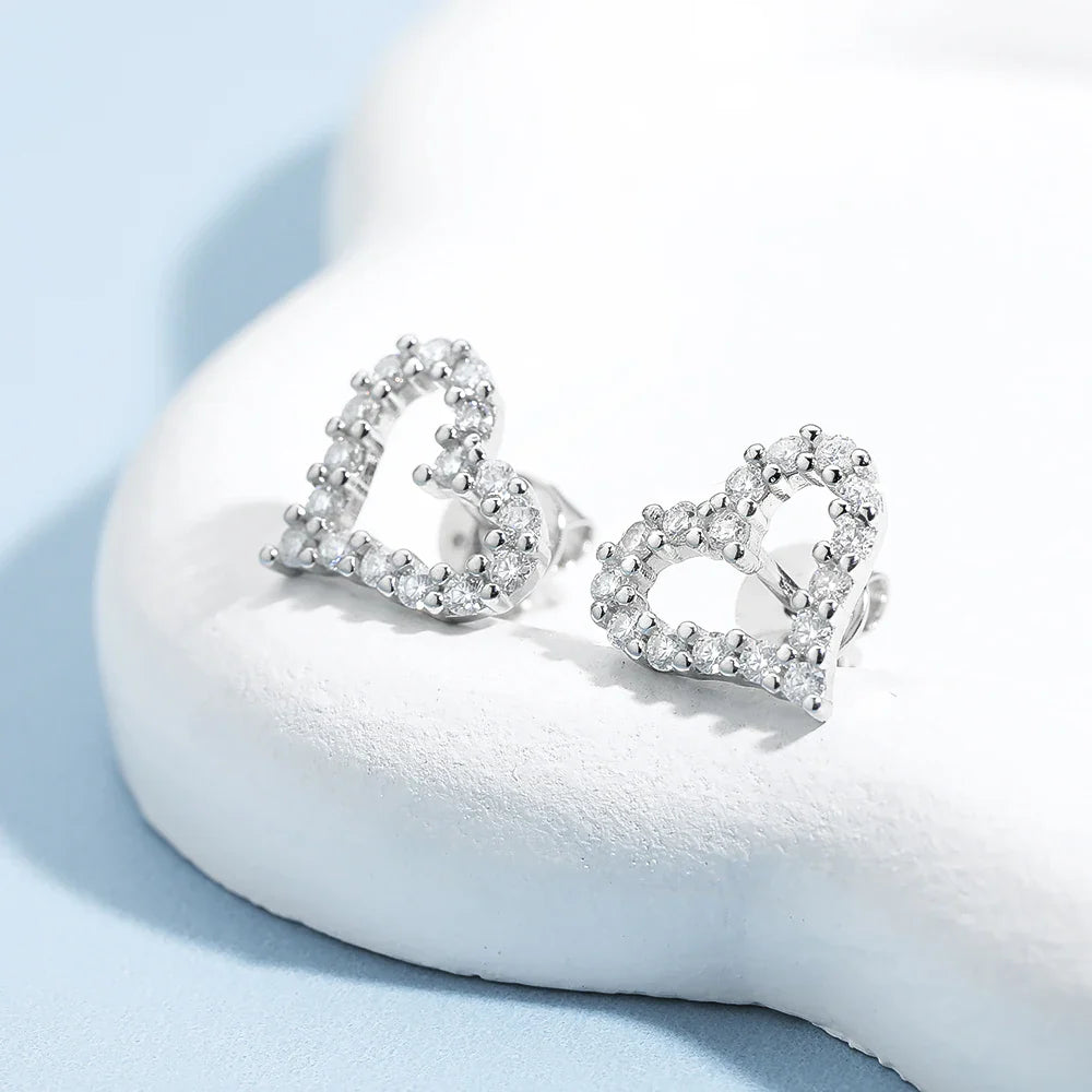 Valentines Gifts For Her Moissanite Stud Earrings 925 Sterling Silver