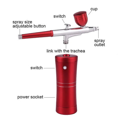 Multi-Purpose Cordless Spray Gun Portable Mini Air Compressor Rechargeable Spray Machine
