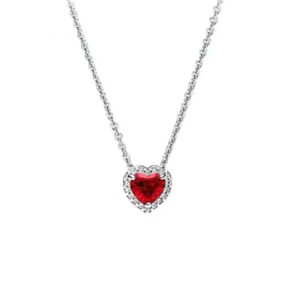 Heart-Shaped 925 Silver I Love You Necklace Valentine'S Day