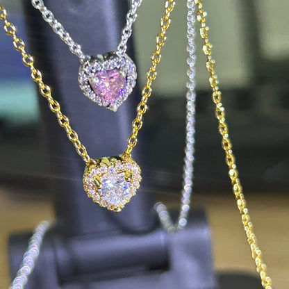 Heart-Shaped 925 Silver I Love You Necklace Valentine'S Day