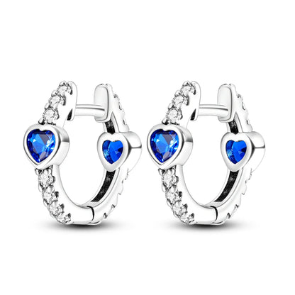 Valentines Gifts For Her Silver Plated Heart Hoop Earrings