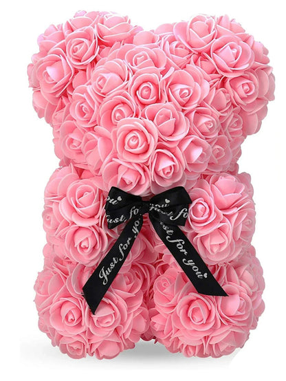 25Cm Artificial Rose Bear Eternal Rose Teddy Gift Decoration