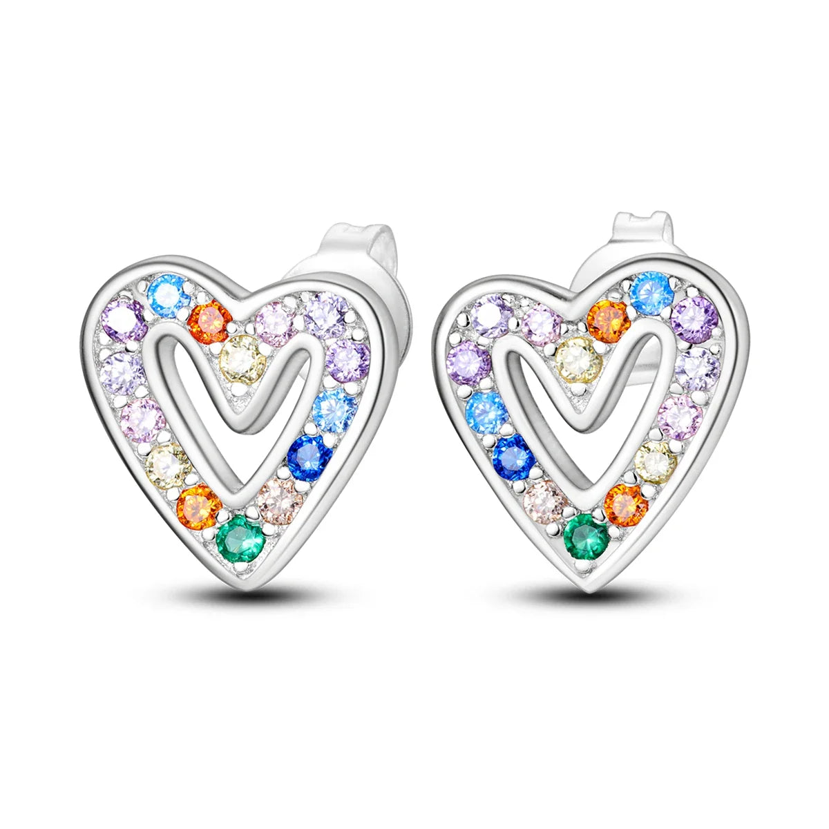 Valentines Gifts For Her Silver Plated Heart Hoop Earrings