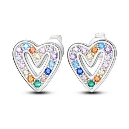 Valentines Gifts For Her Silver Plated Heart Hoop Earrings