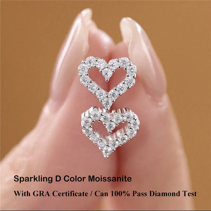 Valentines Gifts For Her Moissanite Stud Earrings 925 Sterling Silver