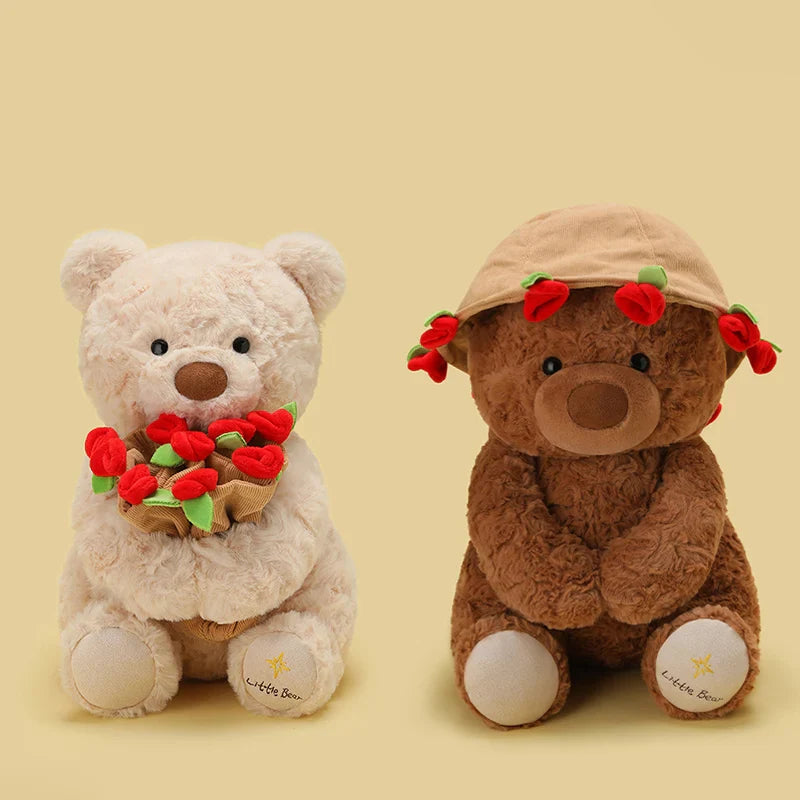 Giant Teddy Bear With Roses Plush Romantic Gift Doll