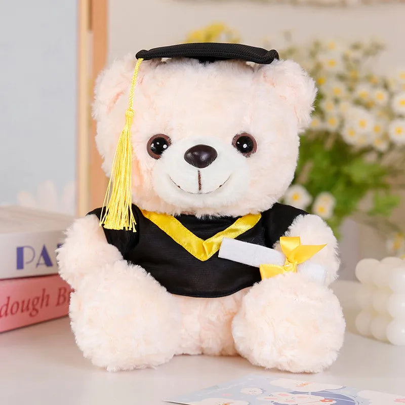 25Cm Christmas Teddy Bear Plush Doll Graduation Gift