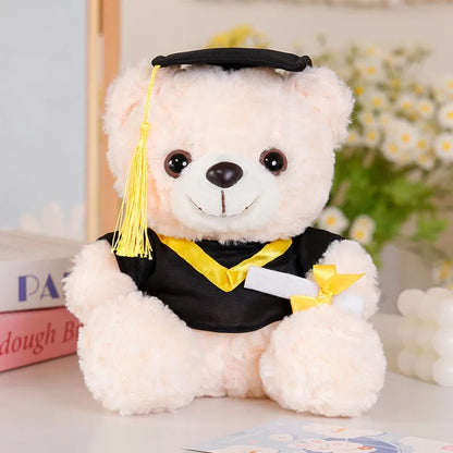 25Cm Christmas Teddy Bear Plush Doll Graduation Gift