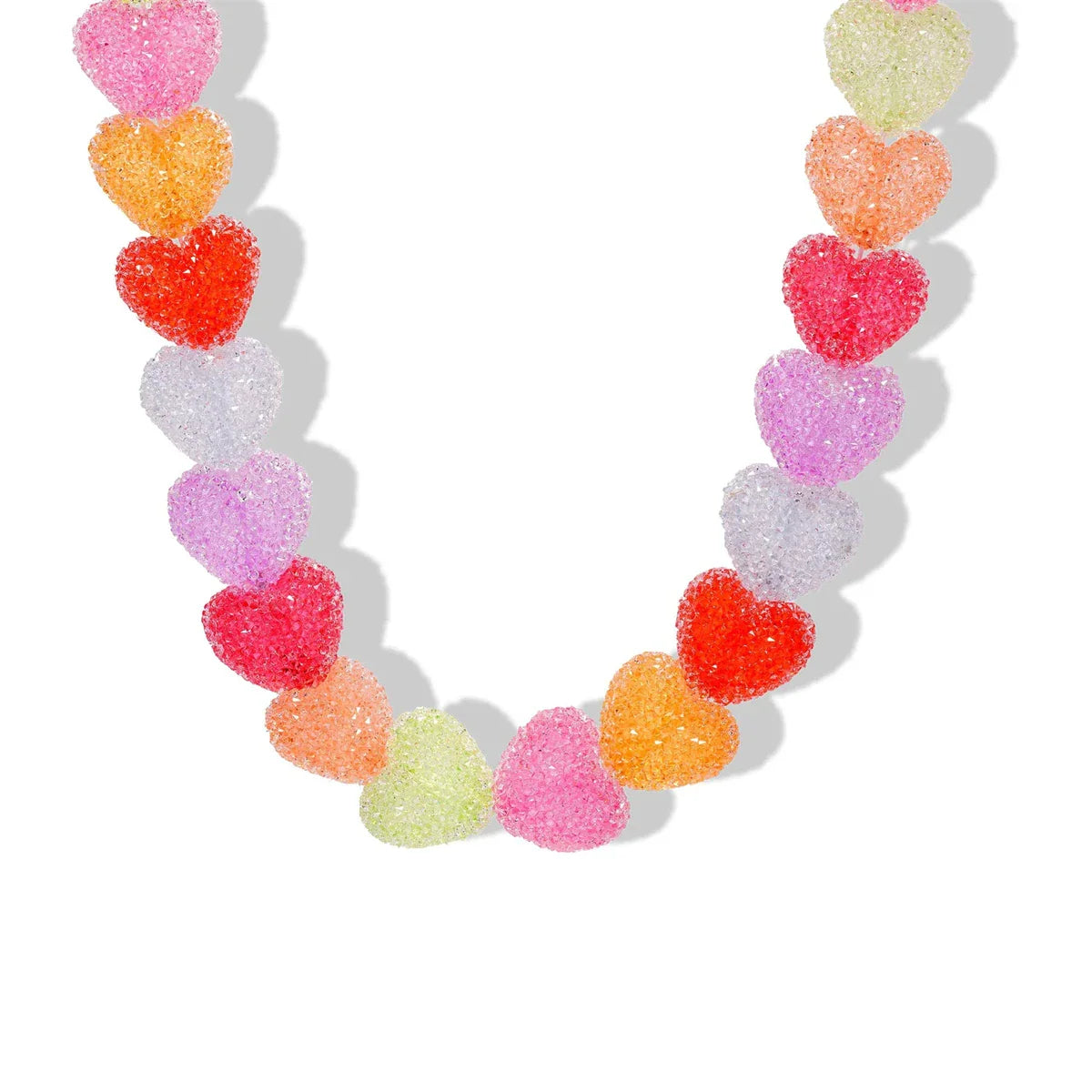 Colorful Heart Candy Choker Necklace Valentine'S Day Gift