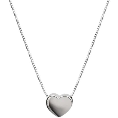 925 Sterling Silver Heart Pendant Necklace Valentine'S Day Gift