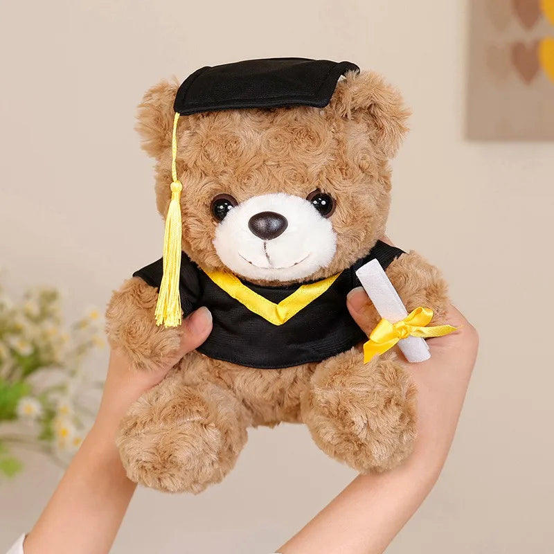 25Cm Christmas Teddy Bear Plush Doll Graduation Gift