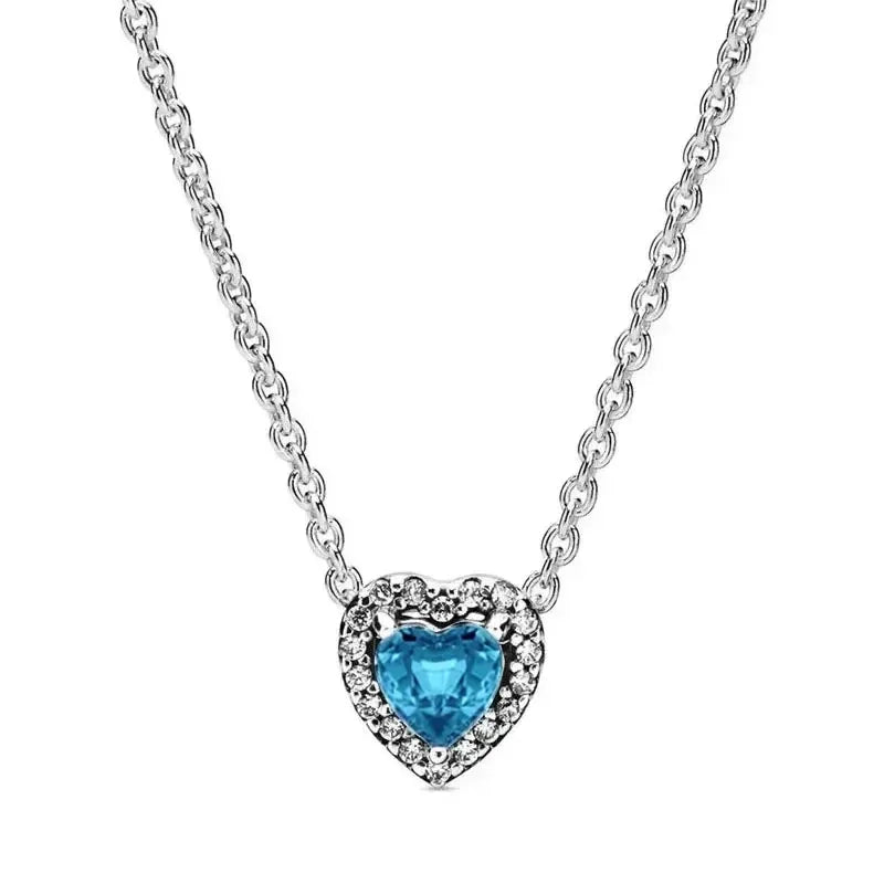 925 Sterling Silver Heart Bowknot Pendant Necklace Valentine'S Day