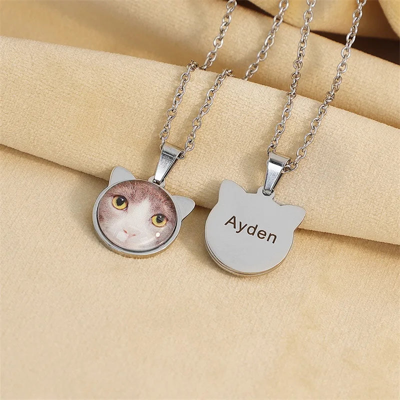 Personalized Heart Locket Photo Necklace Valentine'S Day Pendant