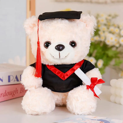 25Cm Christmas Teddy Bear Plush Doll Graduation Gift