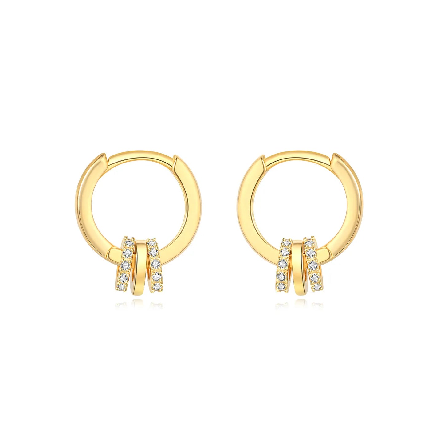 Valentines Gifts For Her S925 Silver Heart Drop Earrings Zircon