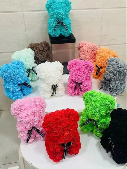 25Cm Rose Bear Romantic Pe Foam Flower Gift