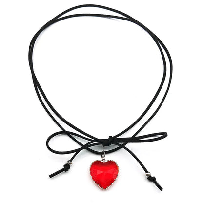 Goth Punk Heart Pendant Choker Necklace Valentine'S Day
