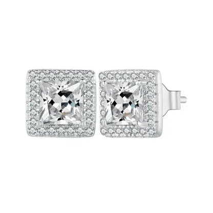 Valentines Gifts For Her Heart Zircon Stud Earrings 925 Silver