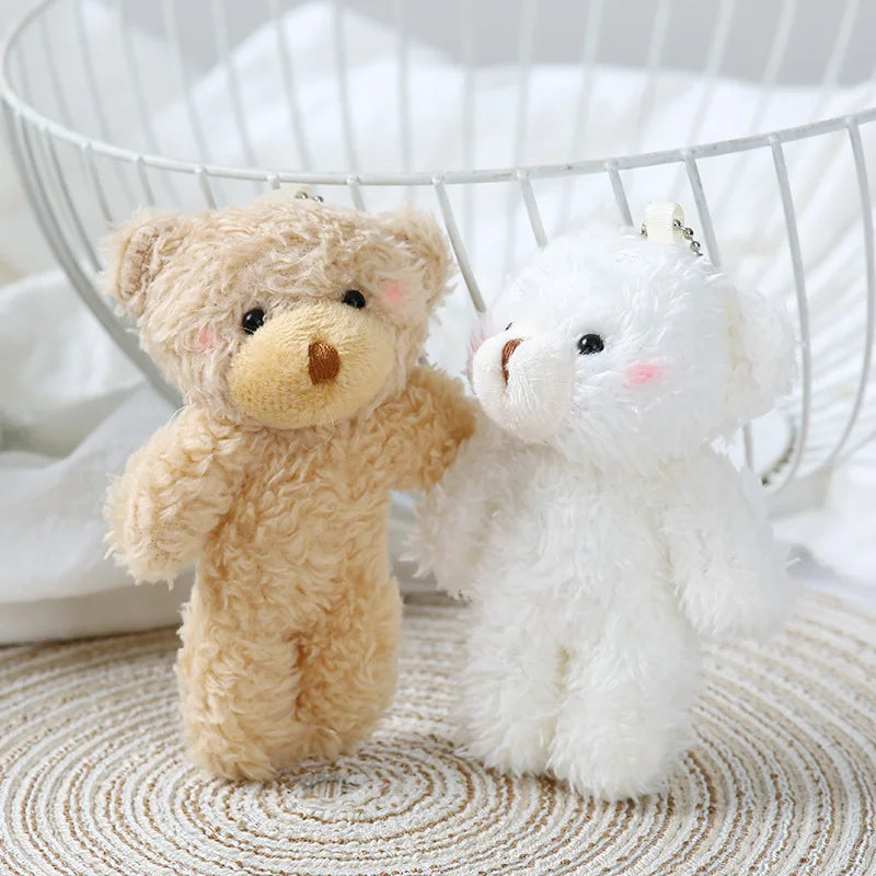 12Cm Cute Blush Teddy Bear Bunny Plush Keychain Pendant