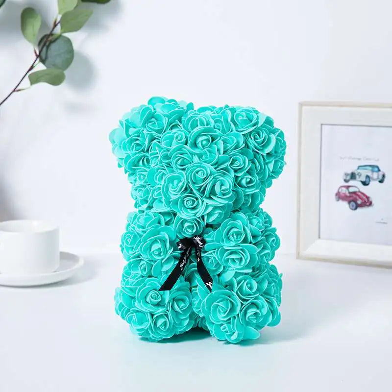 Rose Bear Romantic Artificial Rose Teddy Gift Decoration