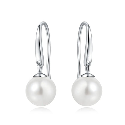 Valentines Gifts For Her S925 Silver Heart Drop Earrings Zircon