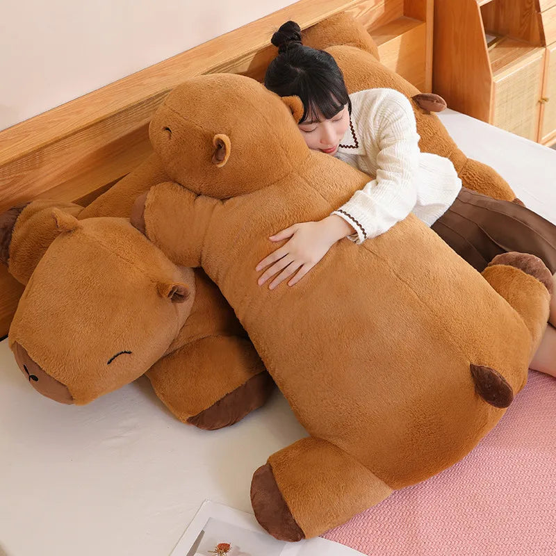 Giant Teddy Bear Kawaii Capybara Plush Floor Mat Carpet